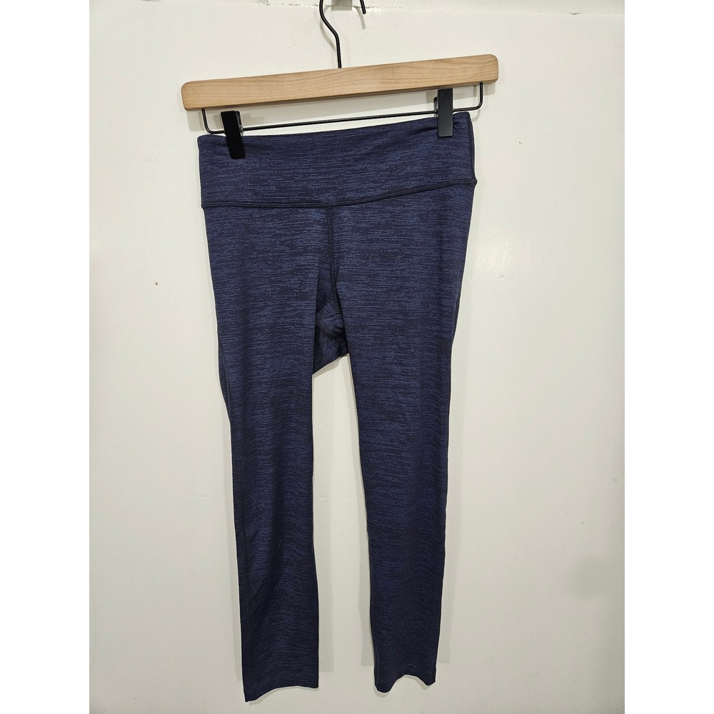 Outdoor Voices Navy Blue Space Dye Cropped Leggings Women Small RN147908
